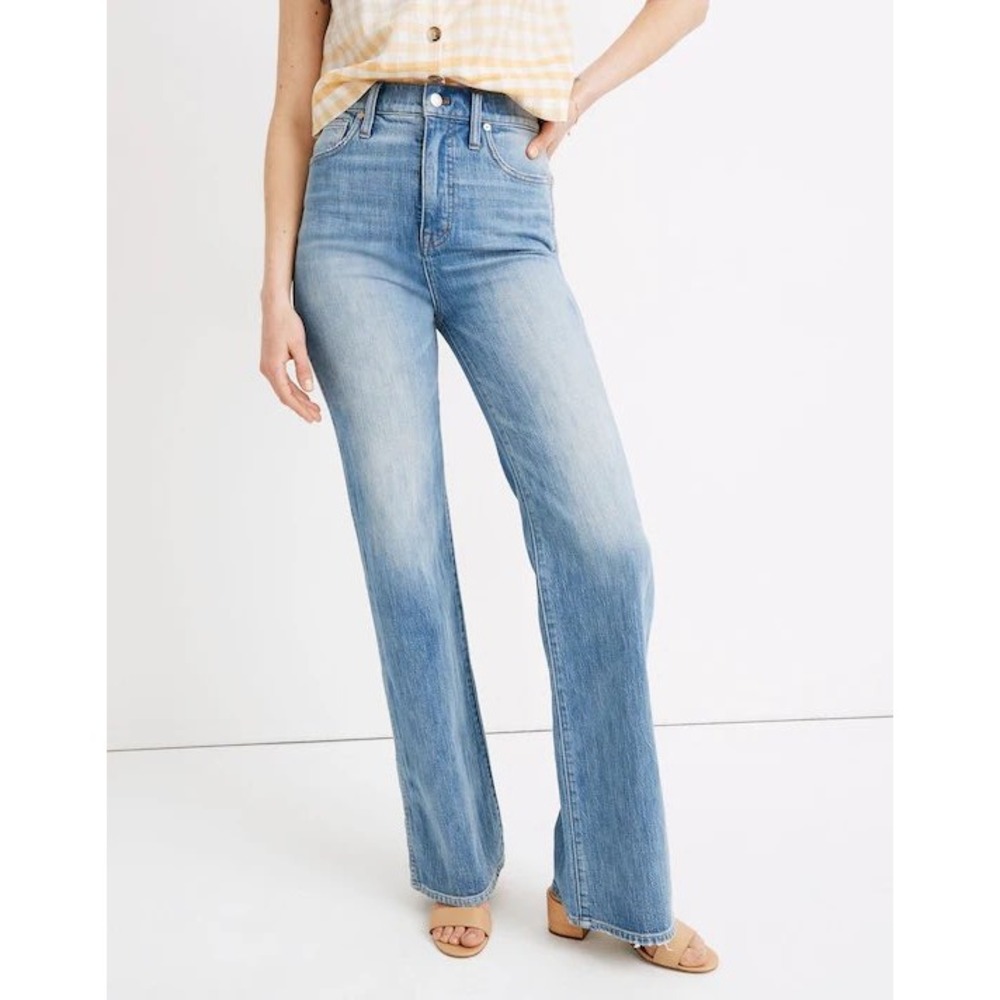 Madewell 11" High-Rise Flare Jeans Arbordale Wash Blue Size 28